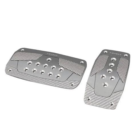 Nrg Pdl-450Gm At Model Aluminum Fuel & Brake Foot Pedal Pad Cover Plates Cap Set DNA MOTORING