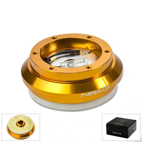 Nrg Srk-130H-Rg Racing Steering Wheel Gold Short Hub/Adapter Kit Ek/Ap2/Prelude DNA MOTORING