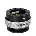 Nrg Srk-200Bk-Sc Aluminum Steering Wheel Quick Release Adapter Carbon Fiber Ring DNA MOTORING