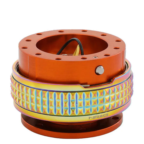 Nrg Srk-210Or-Mc Steering Wheel Quick Release Adapter Orange/Neo Chrome Pyramid DNA MOTORING