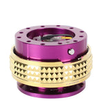Nrg Srk-210Pp-Cg Steering Wheel Quick Release Adapter Purple/Gold Pyramid Ring DNA MOTORING