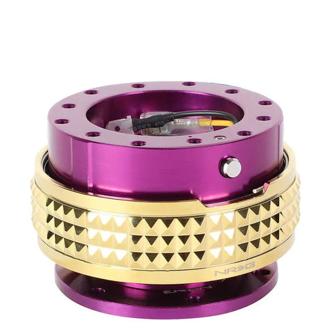 Nrg Srk-210Pp-Cg Steering Wheel Quick Release Adapter Purple/Gold Pyramid Ring DNA MOTORING