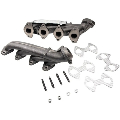 New Set of 2 Exhaust Manifolds Driver and Passenger Side for F150 Truck LH RH Pair MaxpeedingRods