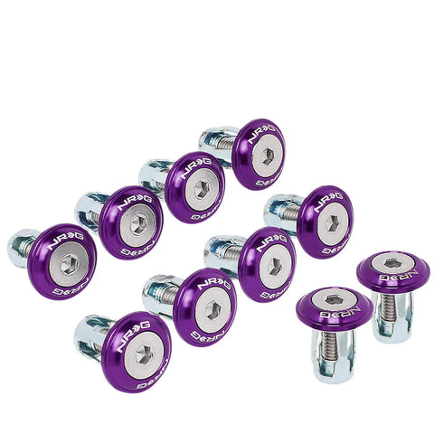 Nrg Innovations Fw-100Pp Aluminum Fender Washer Dress Up Kit 10Pcs W/Rivnut Tool DNA MOTORING