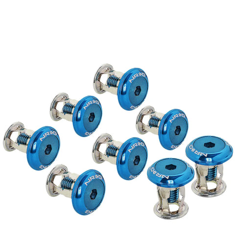 Nrg Innovations Fw-800Bl Aluminum Fender Washer Dress Up Kit 8Pcs W/Allen Key DNA MOTORING