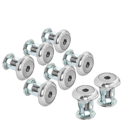 Nrg Innovations Fw-800Sl Aluminum Fender Washer Dress Up Kit 8Pcs W/Allen Key DNA MOTORING