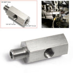 Oil Pressure Sensor Tee 1/8''NPT to Adapter Fitting Turbo Supply Feed Line Gauge MD Performance