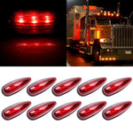 Pack of 10 Red 6" Sealed Boat Trailer Service Truck Side Marker Clearance Light ECCPP