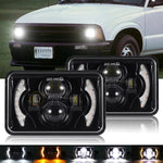 Pair 4X6" Led Headlight Hi/Lo Sealed Beam For Chevrolet S10 1995 1996 1997 Truck EB-DRP