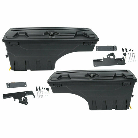 Pair Truck Bed Storage Box Toolbox ABS Rear Left+Right For 05-20 Toyota Tacoma SILICONEHOSEHOME
