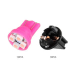Pink T10 LED Instrument Panel Light Bulb 4-3528-SMD With 1/2"Hole 13mm Twist Lock Socket Fit 2004-2012 Toyota Camry ECCPP
