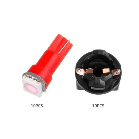 Pink T5 LED Instrument Panel Light Bulb 1SMD 5050 Chips With 3/8" 9mm Twist Lock Socket Fit 2005-2008 Nissan 350Z ?3.5L | 10 Pcs ECCPP