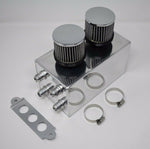 Pro Series Oil Catch Can For Honda Civic Acura Integra 4 Port -10AN Silver MD Performance