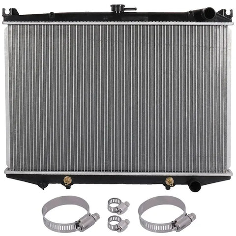 Radiator 1986-1994 Nissan D21 Pathfinder with Universal Oil Hose Clamps Kit ECCPP