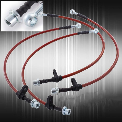 Red 4PC F+R Stainless Steel Brake Line Kit For 1994-1999 Toyota Celica AJP DIST