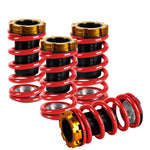 Red Adjustable 1-4" Black Scale Suspension Coilover Spring 88-00 Eg Ek Dc DNA MOTORING