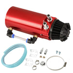 Red Aluminum Engine Oil Reservoir Catch Can/Tank Kit W/Breather Filter Baffled DNA MOTORING