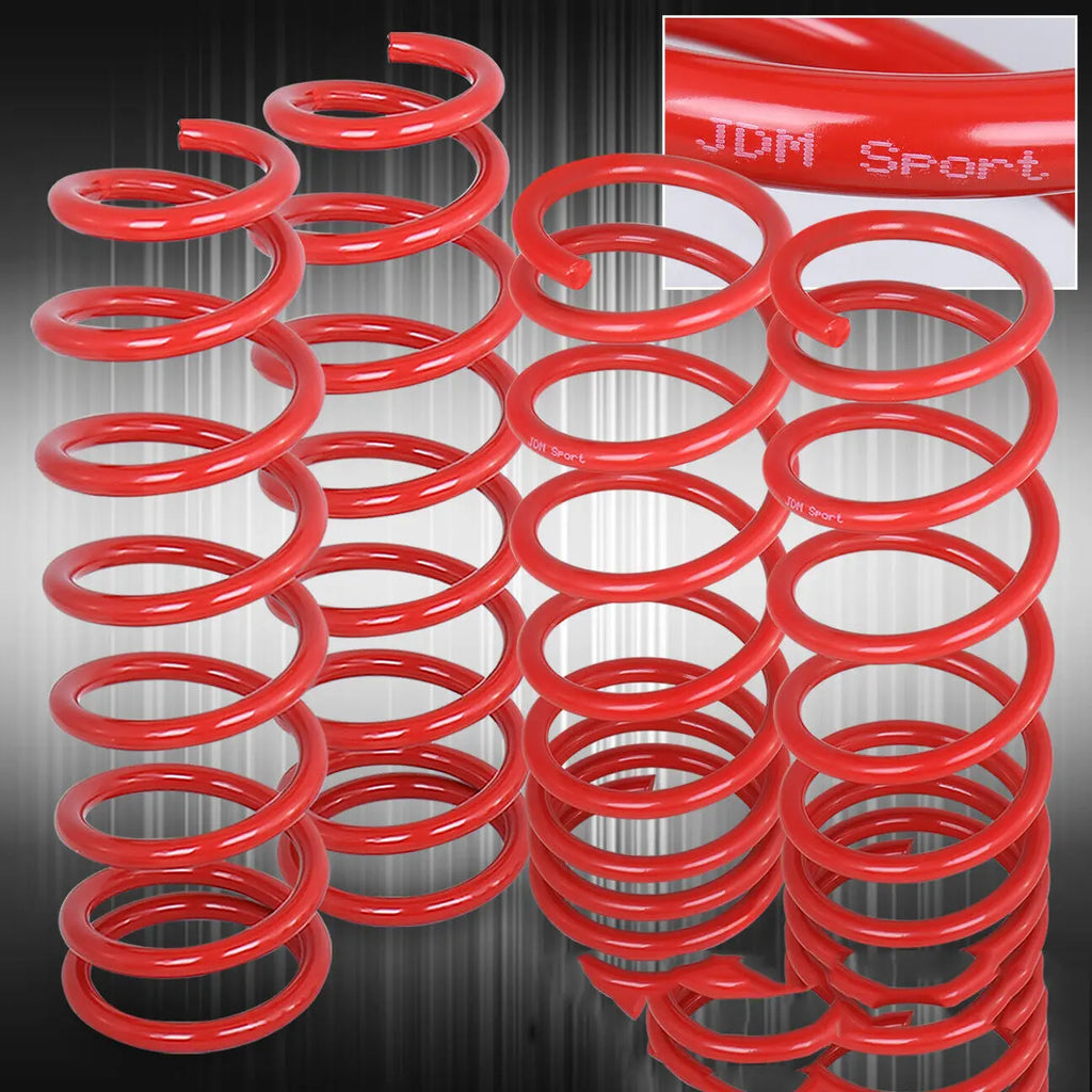 Red Jdm 2" Drop Suspension Lowering Springs Kit For 19922000 Honda