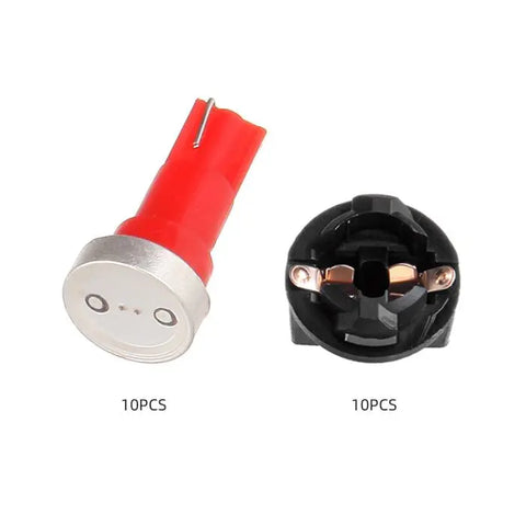 Red T5 COB LED Dashboard Light Bulb With 3/8" 9mm Twist Lock Socket Fit 2002-2005 Land Rover Range Rover ?4.4L 4.6L | 10 Pcs ECCPP