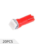 Red T5 LED Interior Light Bulb 1SMD 5050 Chips Fit 1992-2000 GMC C2500 7.4L/1995-2004 Chevrolet Tahoe 5.7L | 20 Pcs ECCPP