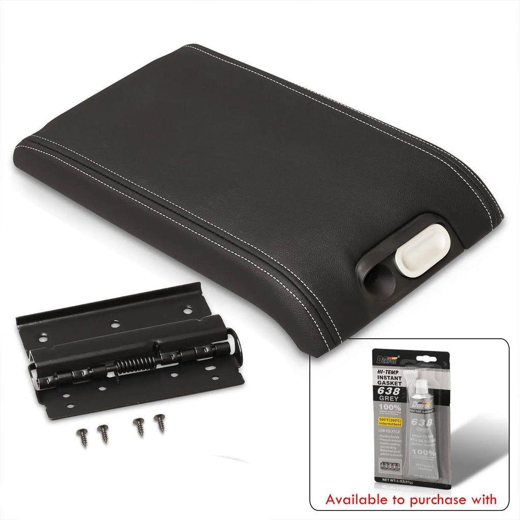 Universal Black PU Leather Car Center Console Armrest Lid Pad Cover