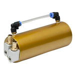 Round Billet Aluminum 750Ml Gold Racing Engine Oil Catch Tank/Can Reservoir Jdm DNA MOTORING