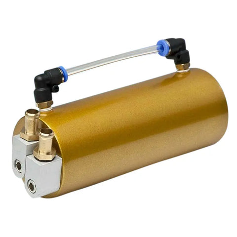 Round Billet Aluminum 750Ml Gold Racing Engine Oil Catch Tank/Can Reservoir Jdm DNA MOTORING