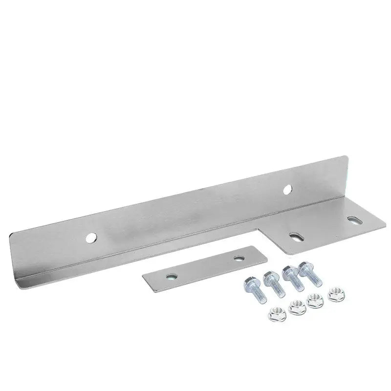 Silver Aluminum Front Bumper License Plate Relocation Kit Bracket Hook