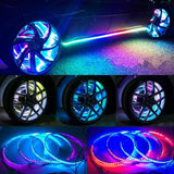 15.5" Universal Dream Chasing Colors LED Wheel Ring Lights for Truck 4pc Blue-tooth App Controlled SPELAB