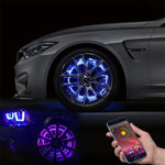 15.5" Universal Dream Chasing Colors LED Wheel Ring Lights for Truck 4pc Blue-tooth App Controlled SPELAB