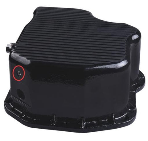 Aluminum Deep Engine Oil Pan (Black) Compatible with 2001-2010 Chevy/GMC 6.6L Duramax Diesel SPELAB