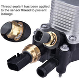 2014-2017 3.6L Engine Oil Cooler and Filter Housing Adapter gaskets Sensor Kit Replaces 68105583AF Fit for 2014-2017 Chrysler 200/300 Dodge Jeep Ram 3.6L Aluminium Silver SPELAB