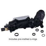 2014-2017 3.6L Engine Oil Cooler and Filter Housing Adapter gaskets Sensor Kit Replaces 68105583AF Fit for 2014-2017 Chrysler 200/300 Dodge Jeep Ram 3.6L Aluminium Silver SPELAB