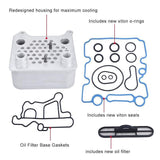 Ford Powerstroke 6.0L V8 F250-550 Super Duty Excursion E350 E450 Engine Oil Cooler Kit Viton Gasket Seal Kit 3C3Z 6A642 CA 904228 904-228 015339 OCK388 SPELAB