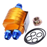 Oil Cooler Aluminum Sandwich Plate Oil Filter Relocation Kit Adapter SPELAB