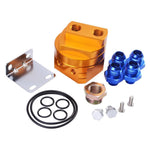 Oil Cooler Aluminum Sandwich Plate Oil Filter Relocation Kit Adapter SPELAB