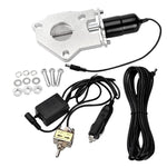Performance Stainless Steel Electric Exhaust Cutout Valve Kit With Manual Switch SPELAB