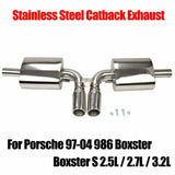STAINLESS STEEL AXLEBACK EXHAUST FOR BOXSTER 986 / S 1997-2004 2.5L / 2.7L F1 Racing