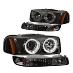Sierra 1999-2006 X2 Halo Projector Smoked Amber Head+Bumper Light Headlights DNA MOTORING