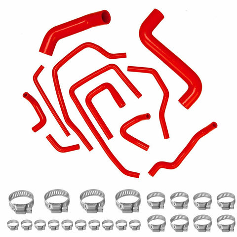 Silicone Radiator Hose Kit For Subaru Impreza Wrx Gda Gdb New Age 2002-2007 Red F1 Racing
