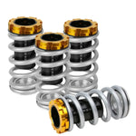 Silver Adjustable 1-4" Black Scale Suspension Coilover Spring 88-00 Eg Ek Dc DNA MOTORING