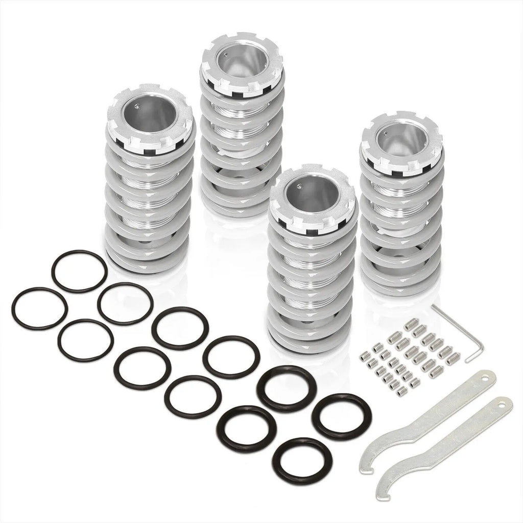 Silver Coilovers Lowering Coil Springs Sleeves For 19881991 Honda