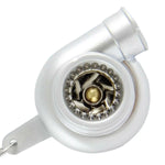 Silver Spinning Turbine Mini Turbo Charger Turbocharger Metal Keychain Key Ring DNA MOTORING