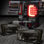 Smoked Headlight+Clear Corner+Tinted 3D Optic Led Tail Light 03-07 Silverado Speed Daddy