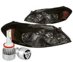 Smoked Housing Amber Corner Headlight+White Led H8 Hid W/Fan Fit 06-16 Impala DNA MOTORING