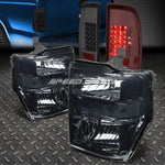 Smoked Housing Clear Signal Headlight+Led Smoked Tail Lamp 08-10 Super Duty Speed Daddy