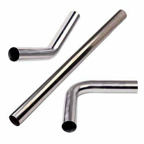 T-304 Stainless Steel 63mm 2.5" Straight & 45 90 Degree Bend Exhaust Tube Pipe SILICONEHOSEHOME