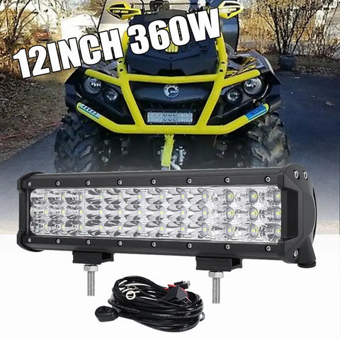 Tri Row 12 Inch 360W Led Light Bar Combo For Can-Am Outlander 500 650 800R 1000 EB-DRP