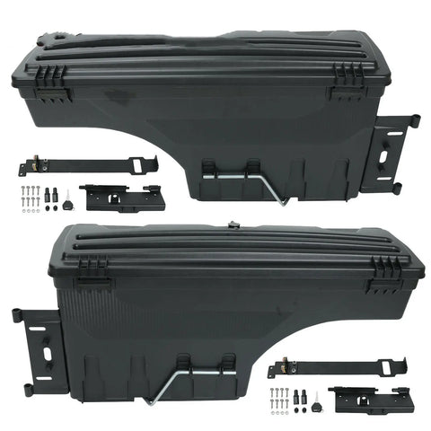 Truck Bed Storage Case Toolbox Driver+Passenger Side Fits 2016-2021 Titan Xd BLACKHORSERACING
