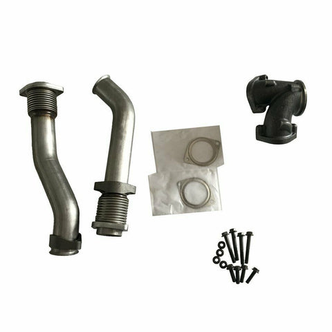 Turbo Pedestal Exhaust Housing Up Pipes For 99.5-03 Ford 7.3L Powerstroke Diesel SILICONEHOSEHOME